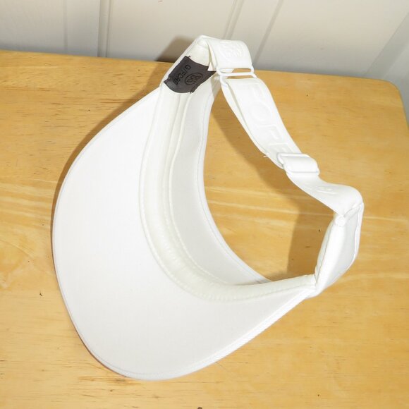 G/FORE Girls Golf Too Stretch Twill Golf Visor - Snow OSFM 83% Nylon, 14% Cotton - Picture 9 of 11